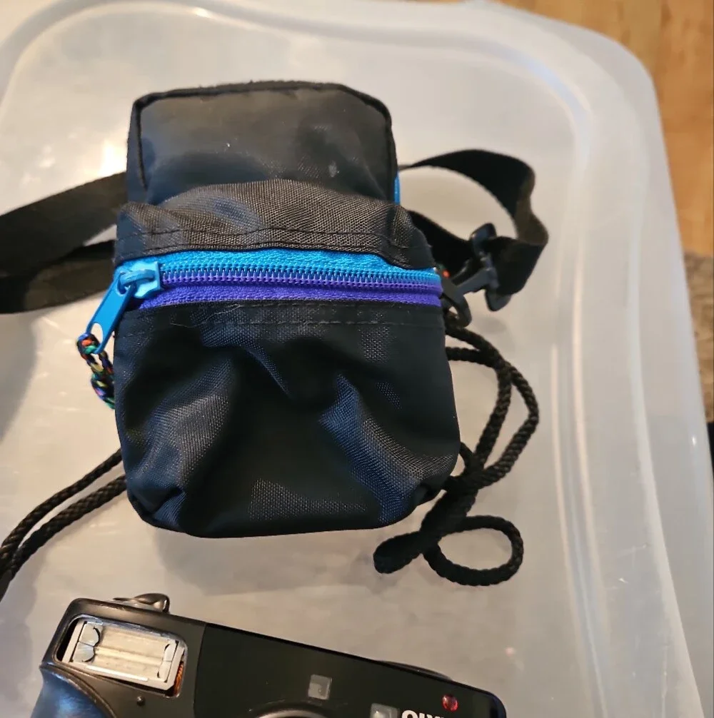 Olympus Black Compact Point-and-Shoot Film Cameraz3